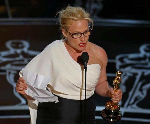 Patricia Arquette delivered the best, and most controversial, acceptance speech of Oscars 2015 (Twitter/@Newsweek).