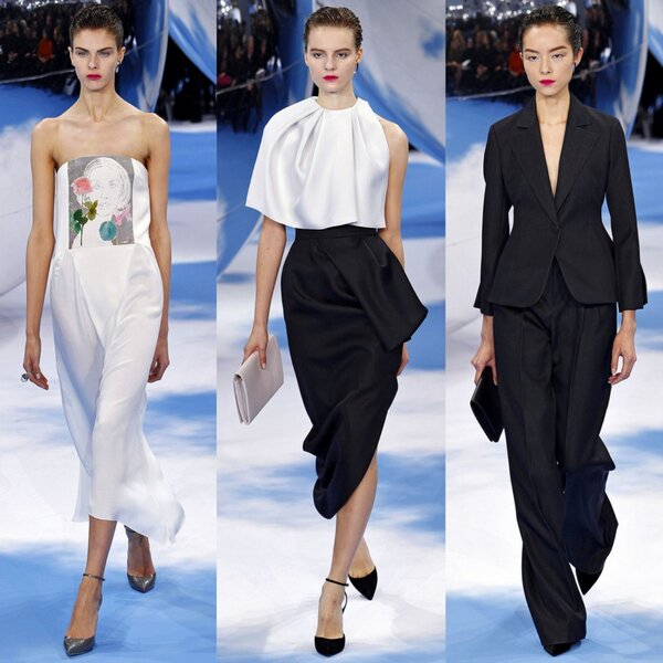 Though featuring a diverse lineup, Simons kept cohesion within the Dior collection (Twitpic). Though featuring a diverse lineup, Simons kept cohesion within the Dior collection (Twitpic).