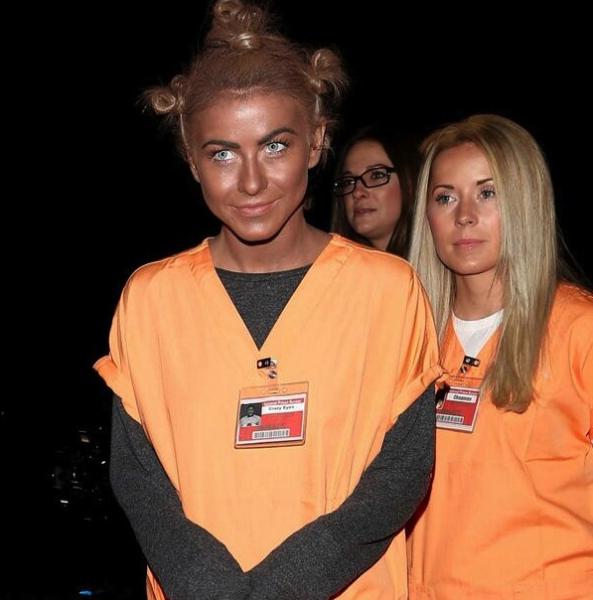 Julianne Hough used blackface for her Halloween costume as Crazy Eyes (Twitter/@DishNation).