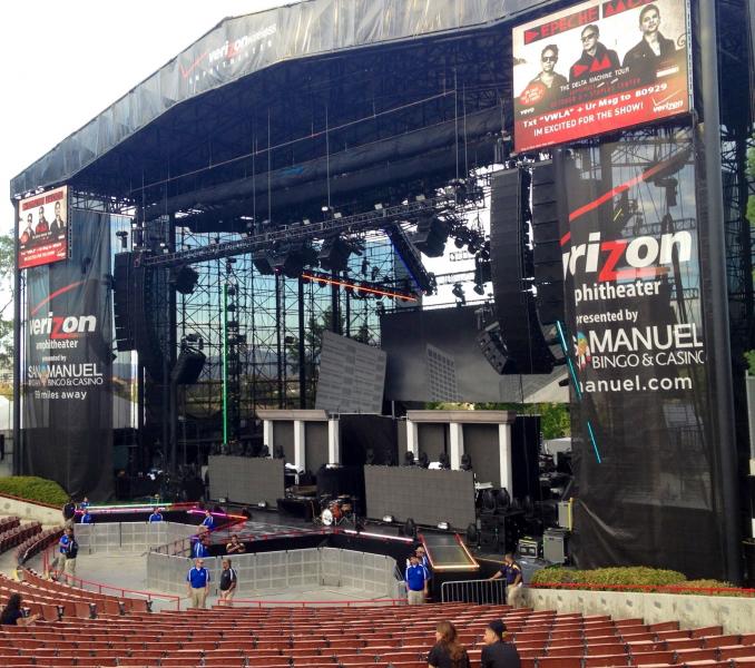 The last stop of the "Most Wanted" tour is Irvine, California, at the Verizon Wireless Amphitheater (Kathy Zerbib/Neon Tommy).