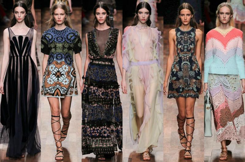 From Valentino's Spring/Summer 2015 collection (Twitter/@BestDressedList & @BritishVogue).