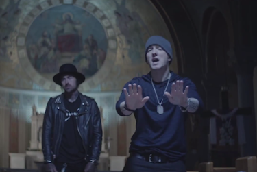 Eminem and Yelawolf in "Best Friend" (Vevo).