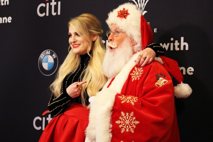 Meghan Trainor and Santa Claus (Neon Tommy/Shea Lenniger).