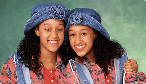Tia and Tamera Mowry starred in “Sister, Sister,” which aired from 1994 to 1999 (Courtesy of The WB).