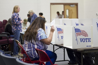 Americans casting their ballots on election day. (WyoFile WyoFile/Creative Commons) Americans casting their ballots on election day. (WyoFile WyoFile/Creative Commons)
