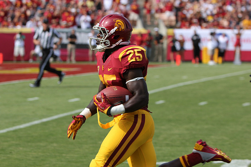 Silas Redd has become well-versed in the USC-UCLA rivalry (Scott Enyeart/Neon Tommy)