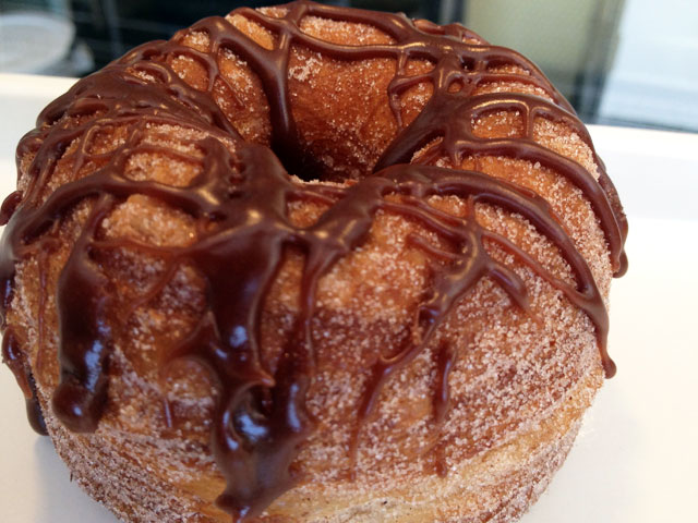 Even though Kettle Glazed Doughnuts have only been open for two months, its "Croissant-Style" pastries have been flying off store shelves (Kelli Shiroma / Neon Tommy).