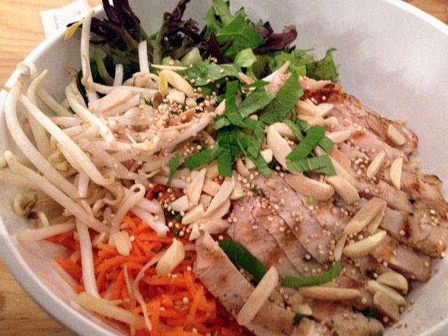The “Saigon” is delicious and nutritious; this specific dish features a noodle base (Kelli Shiroma / Neon Tommy). 