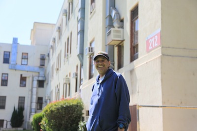 Larry Galenta in front of the Haven 