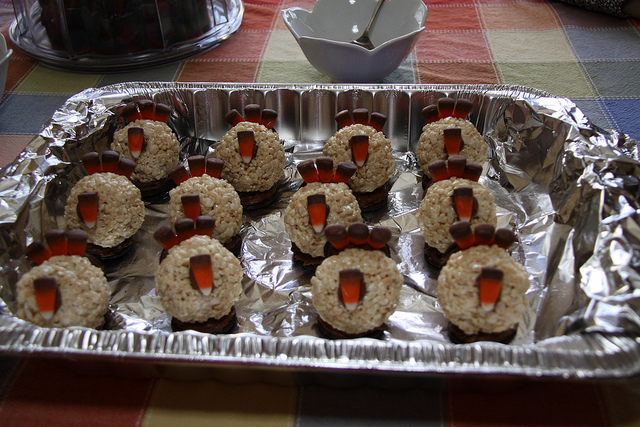 Rice krispie treat turkeys. (Gamma Man/Creative Commons Flickr)