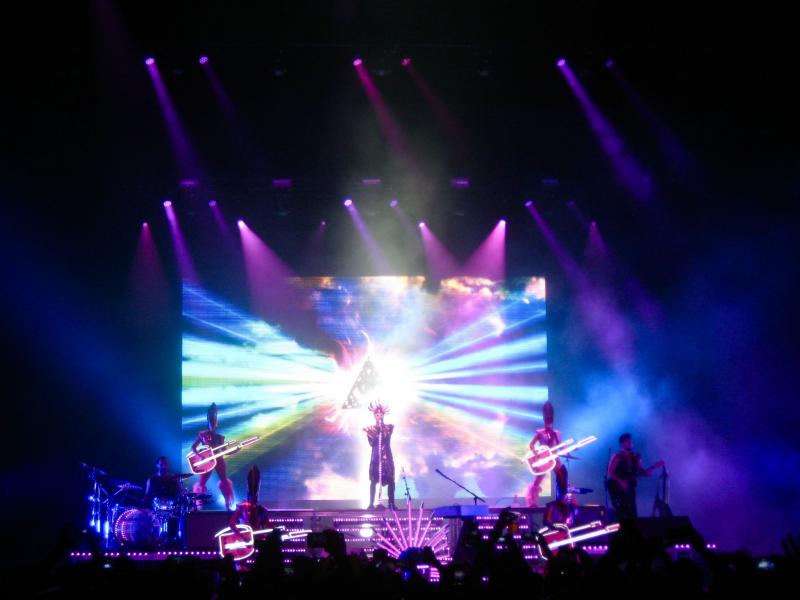 Empire of the Sun performing "We Are The People." (Aeri Koo/Neon Tommy)