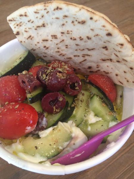 Savory Greek yogurt concoction. (Nika Shahery/Neon Tommy) Savory Greek yogurt concoction. (Nika Shahery/Neon Tommy)