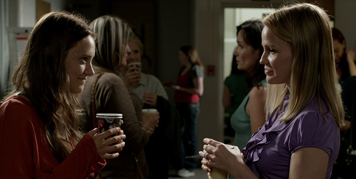 Esther (Alexia Rasmussen) and Melanie (Alexa Havens) meet at a support group in 'Proxy' (mindreels)