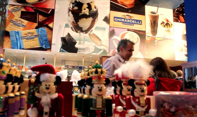 The first ever Disney and Ghirardelli store opens in Hollywood on Nov. 15, 2013. (Daniella Segura / Neon Tommy)