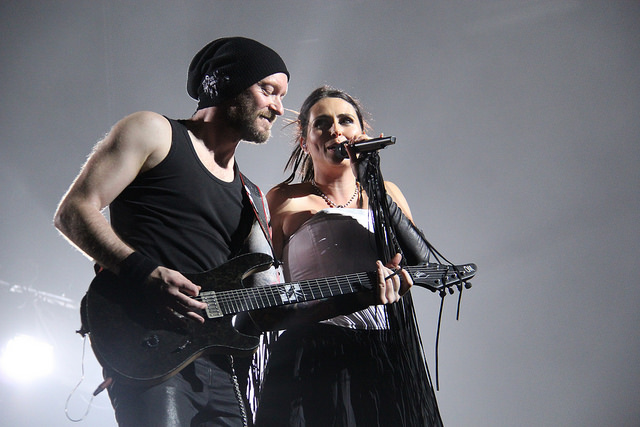 Ruud Jolie and Sharon Den Adel of Within Temptation (Michelle Tiu / Neon Tommy)