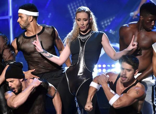 Iggy Azalea led the pack with six nominations at the 2014 AMAs. (@MTVNews / Twitter) Iggy Azalea led the pack with six nominations at the 2014 AMAs. (@MTVNews / Twitter)