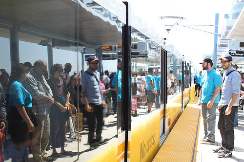 Expo Line passengers /photo credit: stevebott (flickr)