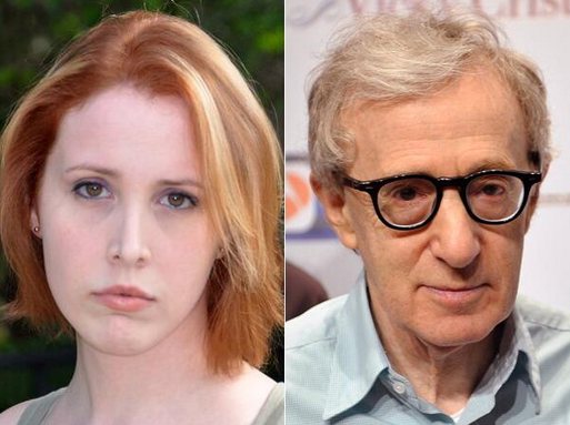 Dylan Farrow and Woody Allen voice opposing sides to Woody's alleged sexual assaults. (Photo/Liberty Voice)