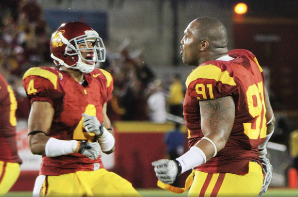 Casey (91) was a force at USC. Now he's making his presence known in the NFL. (Shotgun Spratling/Neon Tommy)