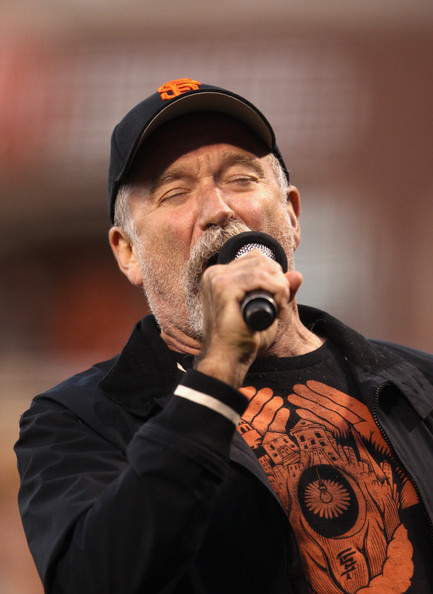 The best of both worlds came together when Robin Williams was on the field for the 2010 NLDS. (Ezra Shaw/Getty Images)