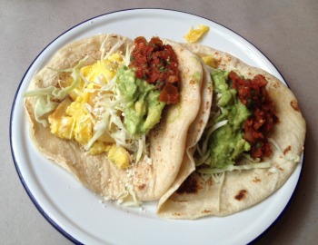 Sausage and Egg Breakfast Tacos (Skyler Okey / Neon Tommy) Sausage and Egg Breakfast Tacos (Skyler Okey / Neon Tommy)