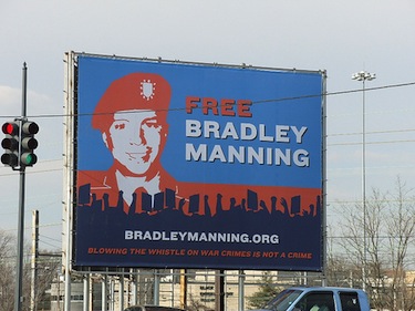 Supporters of Bradley Manning erected this building in Washington D.C. (Creative Commons)