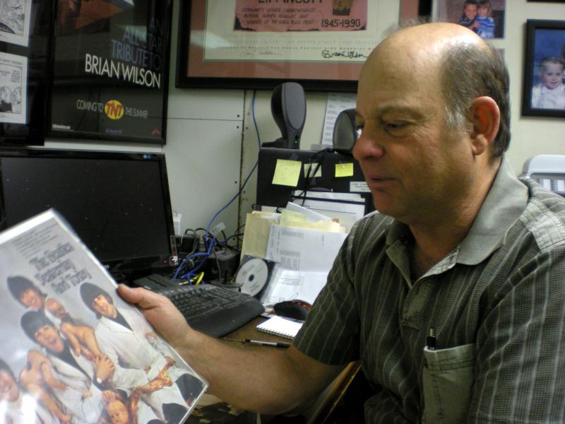 Wayne Johnson with the legendary Beatles "butcher cover" Wayne Johnson with the legendary Beatles "butcher cover"