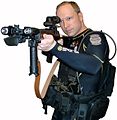 This polarizing image of Breivik from his website has become ubiquitous in news stories about the gunman. (Wikimedia Commons) This polarizing image of Breivik from his website has become ubiquitous in news stories about the gunman. (Wikimedia Commons)