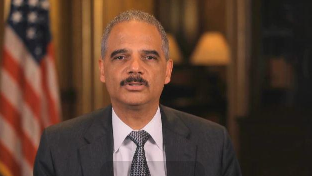 Attorney General Eric Holder makes ground-breaking announcement for same-sex couples (Twitter/@tlrd). Attorney General Eric Holder makes ground-breaking announcement for same-sex couples (Twitter/@tlrd).