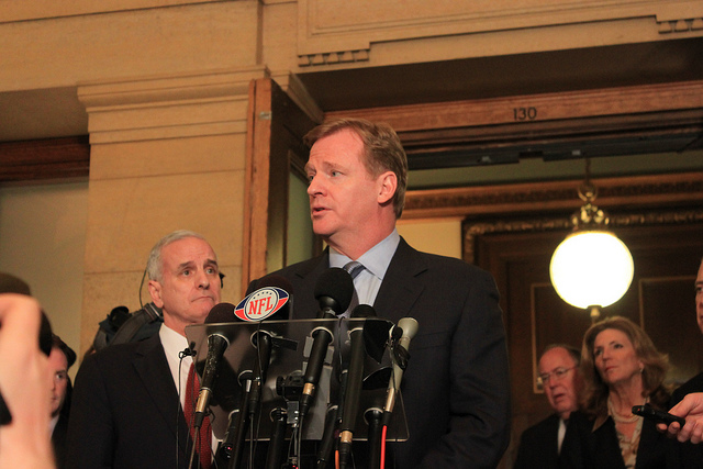 NFL commissioner Roger Goodell has come under fire as more details about the Ray Rice incident have surfaced. (Mark Dayton / Flickr) NFL commissioner Roger Goodell has come under fire as more details about the Ray Rice incident have surfaced. (Mark Dayton / Flickr)