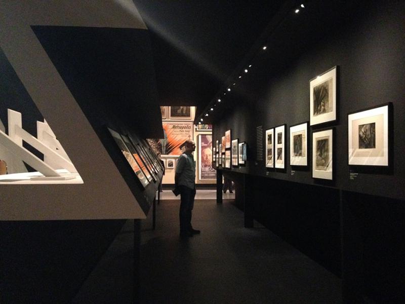 One of two dark tunnels at the exhibition. (by Iqbal Al-Sanea)