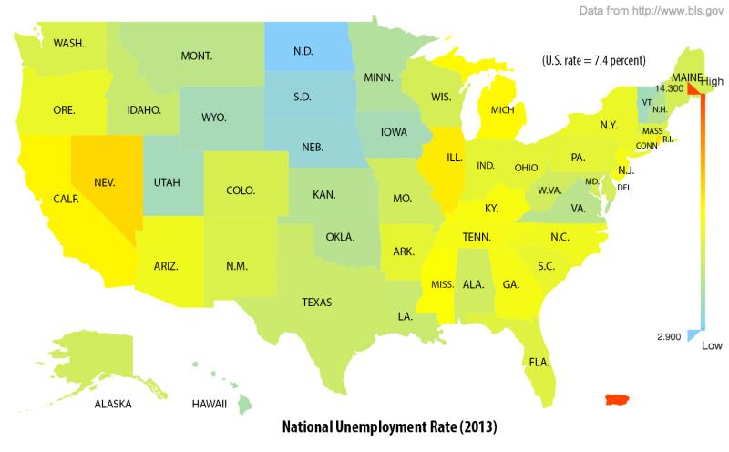 Data Sourced from Bureau of Labor Statistics (Yingzhi Yang/Neon Tommy)