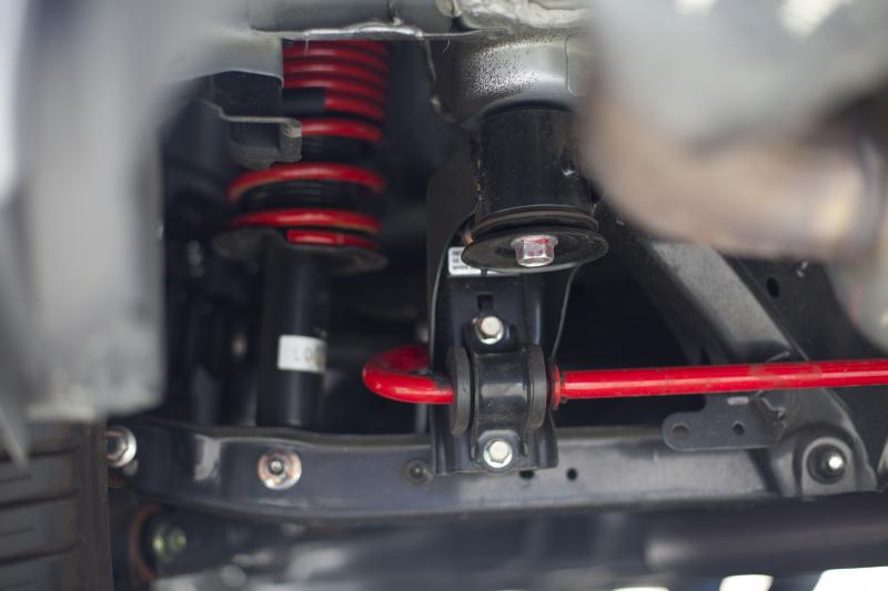 The TRD lowering springs and sway bars. (Amou "Joe" Seto/Neon Tommy)