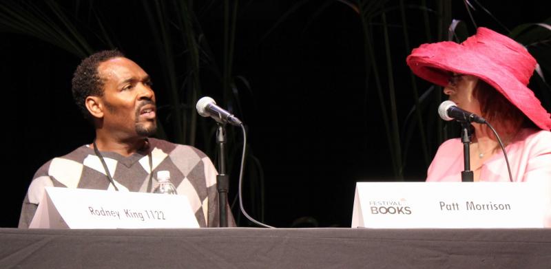 Rodney King and Patt Morrison (photo by Shako Liu/Neon Tommy) Rodney King and Patt Morrison (photo by Shako Liu/Neon Tommy)
