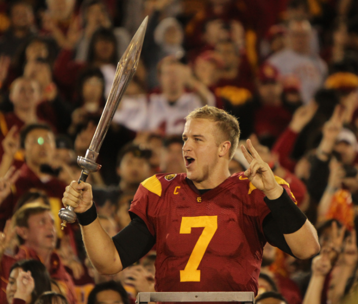 Matt Barkley set a new Pac-12 record for TD passes in a season. (Scott Enyeart/Neon Tommy) Matt Barkley set a new Pac-12 record for TD passes in a season. (Scott Enyeart/Neon Tommy)