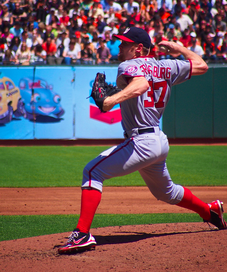 Strasburg had not previously pitched more than 68 innings in an MLB season. (Geoff Livingston/Creative Commons) Strasburg had not previously pitched more than 68 innings in an MLB season. (Geoff Livingston/Creative Commons)
