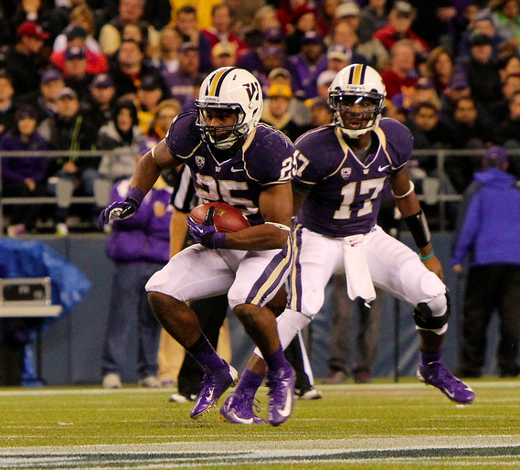 Bishop Sankey and Keith Price led Washington to the upset. (James Santelli/NT) Bishop Sankey and Keith Price led Washington to the upset. (James Santelli/NT)