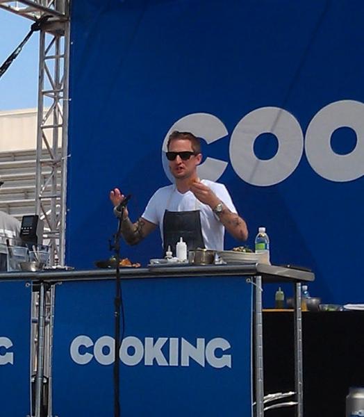 Michael Voltaggio demonstrates how to make gnocchi and mushroom chicharrones (Tanaya Ghosh / Neon Tommy) Michael Voltaggio demonstrates how to make gnocchi and mushroom chicharrones (Tanaya Ghosh / Neon Tommy)