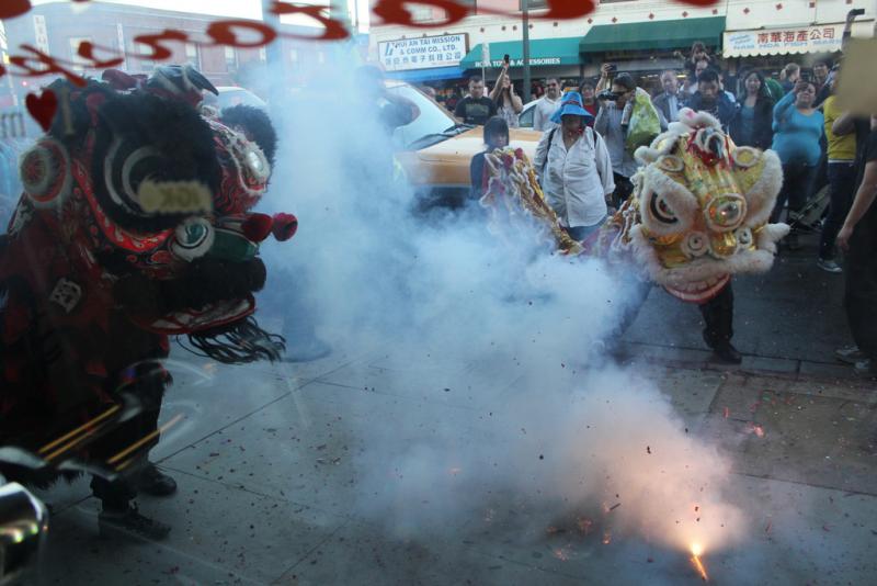 Chinatown celebrates The Year of the Dragon with lion dance and firecrackers in 2012. (Photo by Gracie Zheng/Neon Tommy) Chinatown celebrates The Year of the Dragon with lion dance and firecrackers in 2012. (Photo by Gracie Zheng/Neon Tommy)