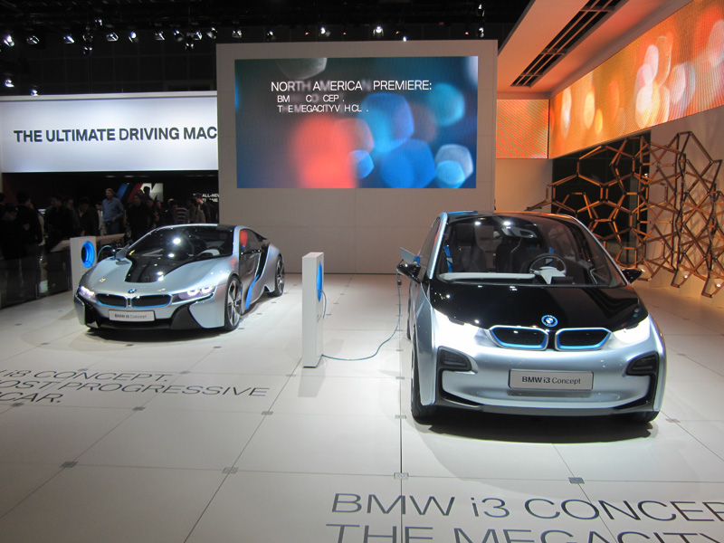 The BMW i3 and i8 concept cars (Natalie Fung) The BMW i3 and i8 concept cars (Natalie Fung)
