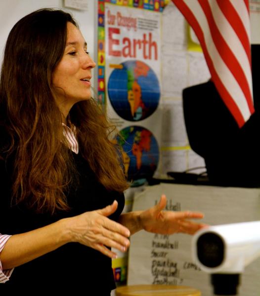 Monica Ratliff at her job as a school teacher (nationbuilder) Monica Ratliff at her job as a school teacher (nationbuilder)