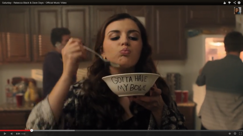 Rebecca Black's new single seems to know exactly what it is and makes some interesting references to its predecessor (youtube) Rebecca Black's new single seems to know exactly what it is and makes some interesting references to its predecessor (youtube)