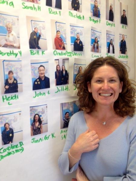 (Kate Anderson at campaign headquarters/Brianna Sacks, Neon Tommy)