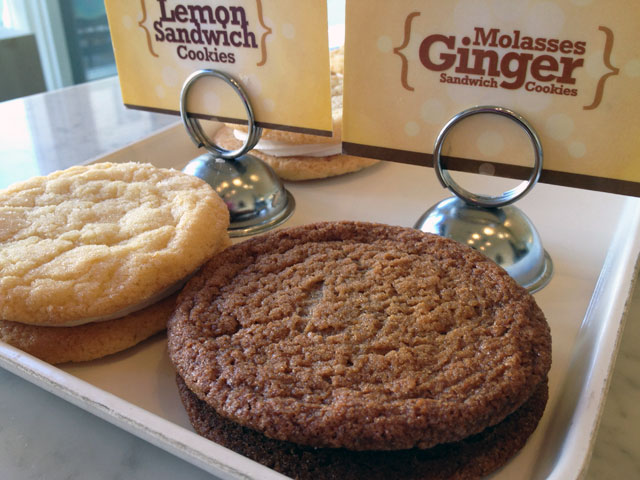 The "Molasses Sandwiches" made with sweet vanilla buttercream are a popular treat (Kelli Shiroma / Neon Tommy). The "Molasses Sandwiches" made with sweet vanilla buttercream are a popular treat (Kelli Shiroma / Neon Tommy).