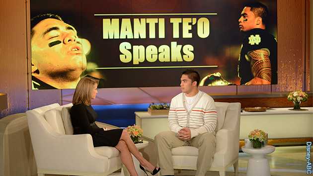 Te'o maintains he had nothing to do with creating the persona of Kekua (ABC) Te'o maintains he had nothing to do with creating the persona of Kekua (ABC)