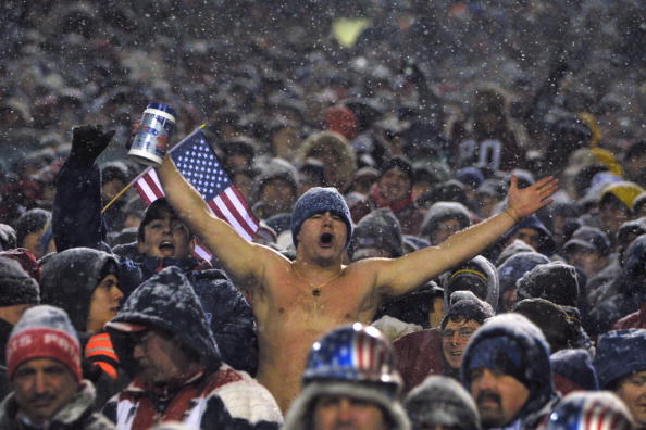 New Englanders are a special breed of fans--cold and snow won't contain their enthusiasm. (Getty Images) New Englanders are a special breed of fans--cold and snow won't contain their enthusiasm. (Getty Images)